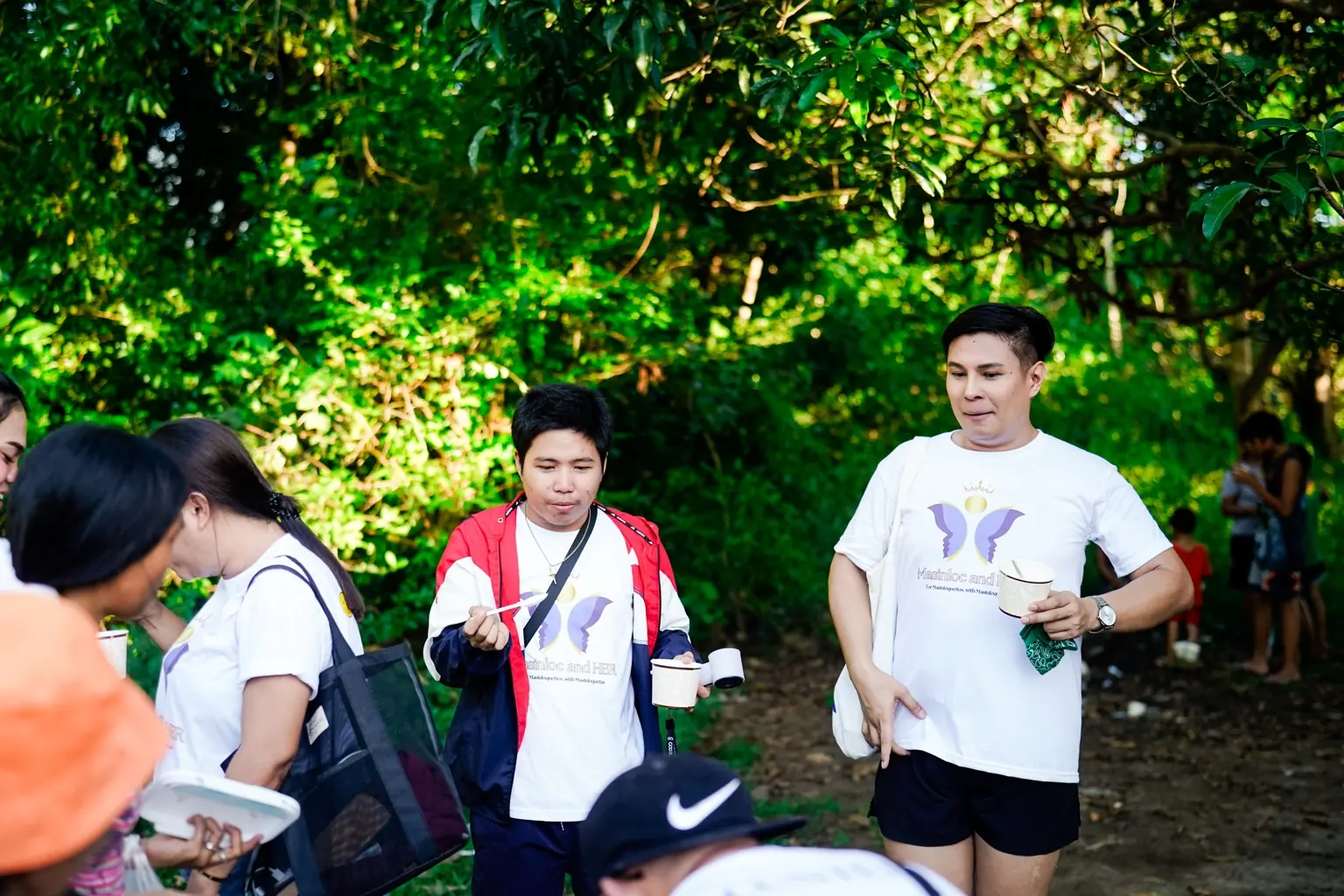 Volunteer team preparing and distributing food during a community activity